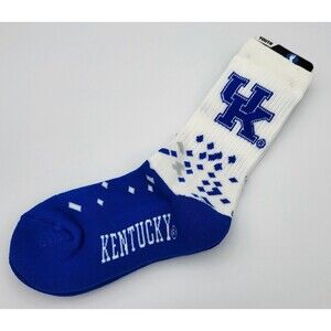 Kentucky Wildcats NCAA For Bare Feet FBF YOUTH Spray Zone Crew Socks YOUTH OSFM